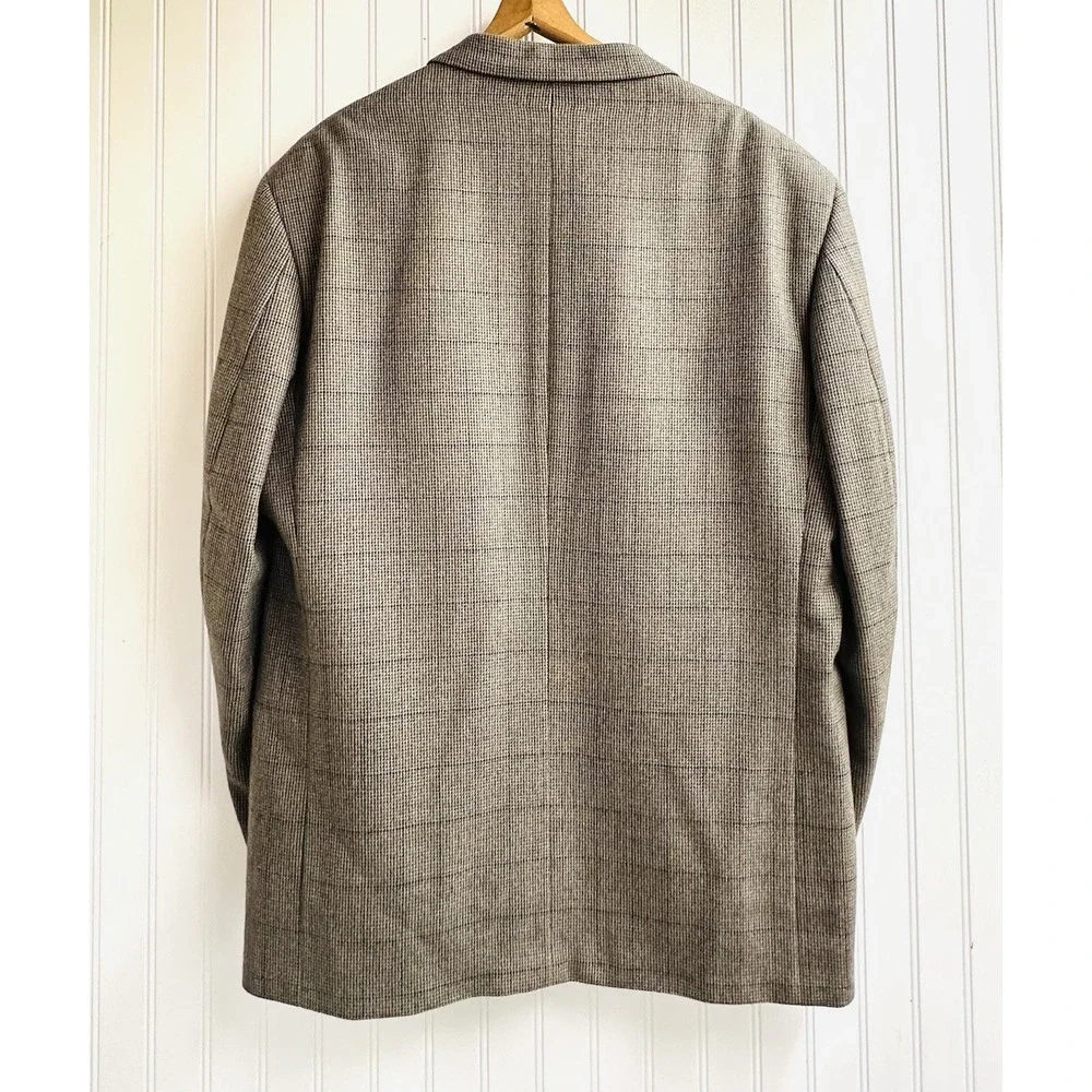 OSCAR DE LA RENTA Mens Tweed Blazer Sport Coat Casual Jacket Size 44R Wool Suit